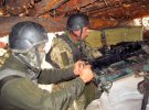 Бійці ООС на луганщині відпрацьовують із ДШК калібром 12,7 заспокоюють бойовиків