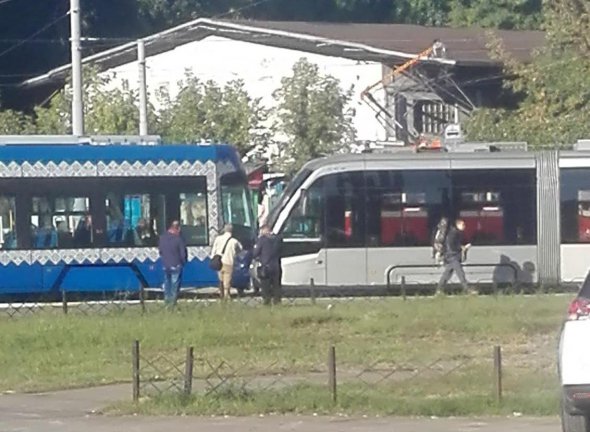 У Києві зіштовхнулися два трамваї - виготовлений у Львові “Електрон” та польський Pesa