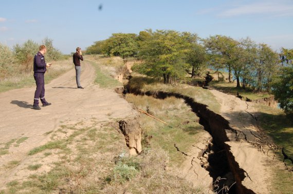 У курортному селі Санжійка Овідіопольського району Одещини  стався масштабний зсув