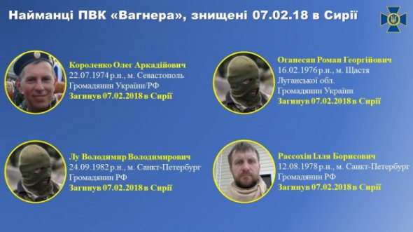  Серед найманців "Вагнера", які воювали в Сирії були громадяни України.