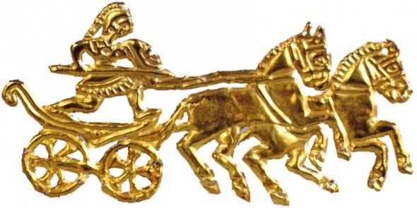 Пластина - скиф на колеснице. IV в. до н.э.