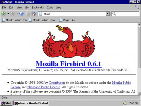 Оригінальна назва браузера  Firefox  - це Firebird