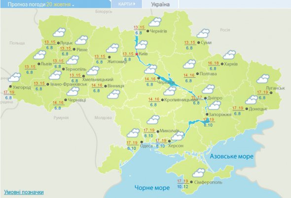 Прогноз на 20 жовтня