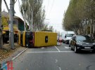 В оккупированной Макеевке перевернулся автобус. Пострадали пассажиры