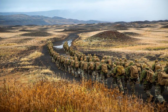 Морські піхотинці США з 23 експедиційної групи в Норвегії під час найбільших з часів завершення Холодної війни військових навчаннях Trident Juncture 2018