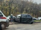В Киеве на Набережном шоссе произошла крупная авария с участием нескольких автомобилей
