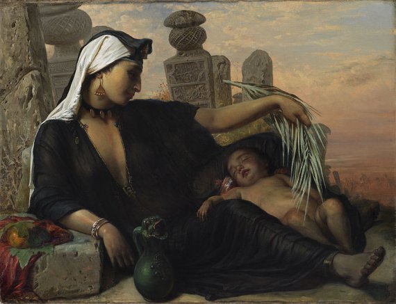 Египтянка из феллахов со своим ребенком, 1872 год