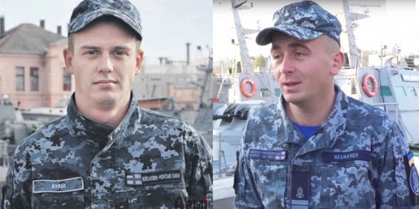 Старший лейтенант Дамір Аулін (ліворуч) та старший лейтенант Дмитро Небелиця (праворуч)