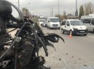 Утром 2 ноября в Оболонском райлони столицы на ул. Богатырской, 42 авто влетело в полицейский пост