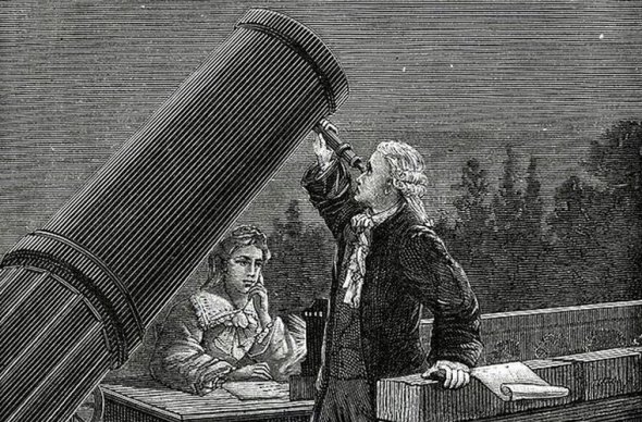Уильям Гершель вместе с сестрой Каролиной работали над совершенствованием телескопов, которые самостоятельно конструировали.