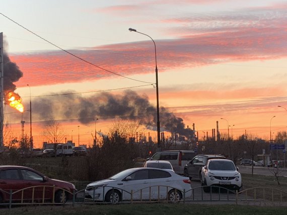 В Москве горел нефтеперерабатывающий завод