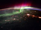 Фото, зроблене космічним агентством Європейського космічного агентства Тімом Піком на борту Міжнародної космічної станції, показує Аврору над північною Канадою, січень 2016 року. Фото: NASA