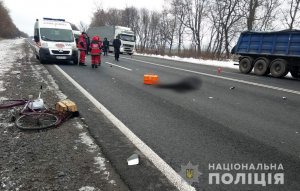 Винницкая область: водитель евробляхы насмерть сбил велосипедистку, которая пыталась переехать дорогу