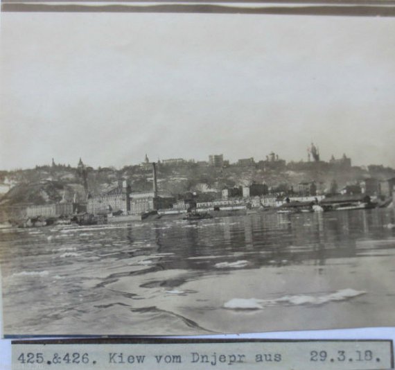 Київ. Краєвид із Дніпра, 29 березня 1918 року
