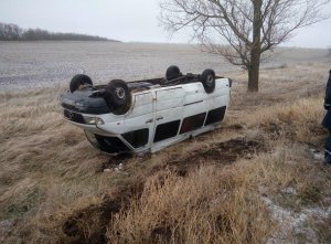 Під Запоріжжям перекинулася маршрутка з пасажирами. Фото: ДСНС