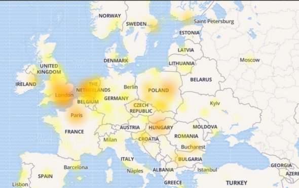 Користувачі почали скаржитися на збої в Facebook о 16:00 за київським часом. Фото: downdetector.com