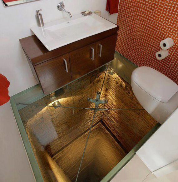 Такая ванная комната оставит у гостей неизгладимое впечатление.
