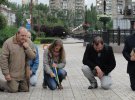 Участники «молитвенного марафона» в Донецке. Лето 2014
