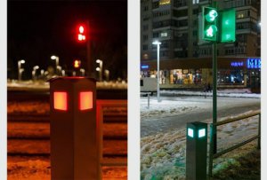 В Виннице создали светофоры для пешеходов, которым трудно расстаться со смартфоном