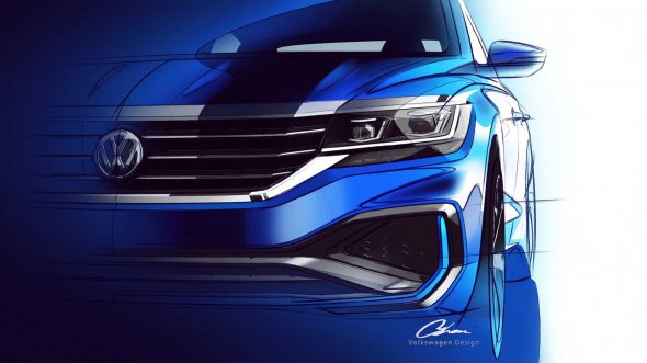 Эскизы обновленного Volkswagen Passat 2020 Фото: Volkswagen