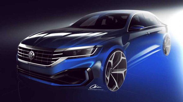 Эскизы обновленного Volkswagen Passat 2020 Фото: Volkswagen