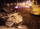 ДТП у центрі Полтави: загорілося авто