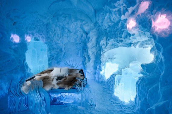 У шведській Лапландії створили готель з льоду. Фото: соцмережі.