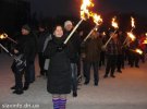 Жителі Слов'янська відзначили день народження Степана Бандери смолоскипною ходою