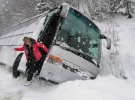 В Карпатах автобус попал в аварию