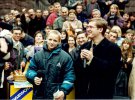 Съемки "Караоке на майдане" на столичном Крещатике, 2000 год
