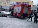 В центре Львова горел дом.
