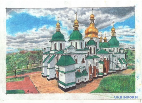 Картину Сущенко намалював олівцем, кульковою ручкою та пастеллю.