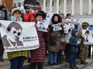 Акція на честь підтримки політв'язнів Володимира Балуха та Романа Сущенка