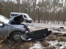 Поблизу села Катюжанка Вишгородського району Київщини маршрутний автобус Mercedes-Ben зіткнувся автомобілем Nissan Qashqai
