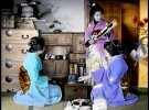 Ведущий японский Т. Энами в работах изображал жизнь Японии на рубеже эпох Мэйдзи и Тайсё