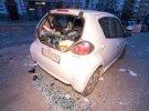 В Киеве на Крещатике загруженная кирпичом фура Renault Magnum скатилась по ступенькам и перевернулась