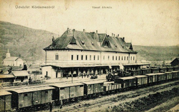 Залізничний вокзал у Ясіні – тепер Рахівський район на Закарпатті, початок ХХ століття