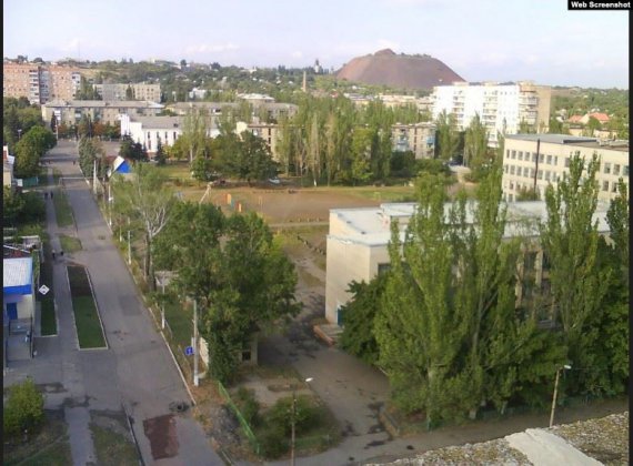 Снежное. Вид на центр города. Шахтный городок в Донецкой области с населением около 48 тыс. человек