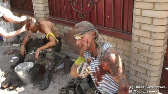 Раненые бойцы в боях за Степановку