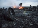 Обломки самолета, который был сбит с российской ЗРК