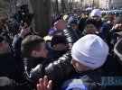 На встрече Порошенко с избирателями в Киеве произошли столкновения. Фото: Lb.ua