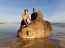 Гигантскую солнечную рыбу выбросило на побережье Южной Австралии. В длину имеет более 2,5 м