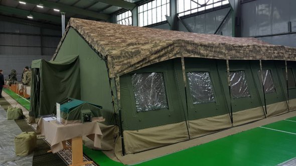 Палатка экспериментального лагеря