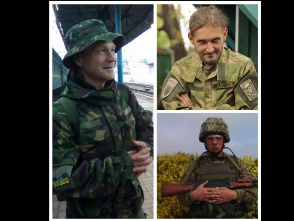 Военные, погибших 30 марта: боец 72-бригады Александр Педак (слева), доброволец Дмитрий Сумской (сверху справа), и солдат 72-й бригады Олег Новохатько (снизу слева)