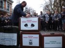 «Національний Корпус» знову мітингує в Києві через «Свинарчуків». Фото: Нацкорпус