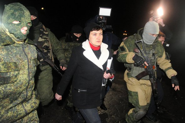Савченко - с боевиками ДНР на оккупированных Россией территориях.