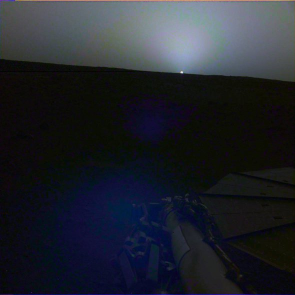 Фото заката на Марсе
