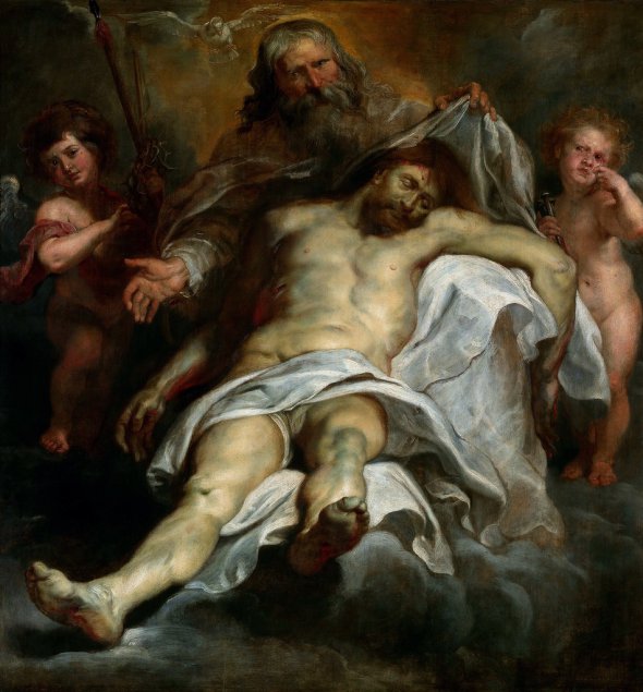 Картина "Святая Троица", художник Питер Пауль Рубенс. XVII век.