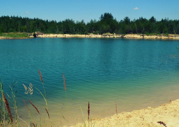 Голубое озеро в селе Собковка Новосанжарского района
