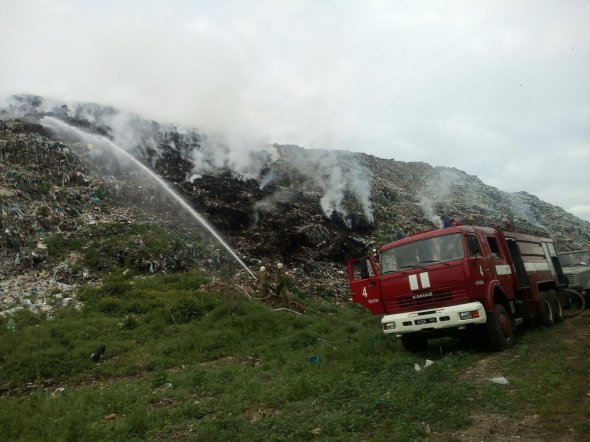 На Полтавському звалищі твердих відходів пожежа. 